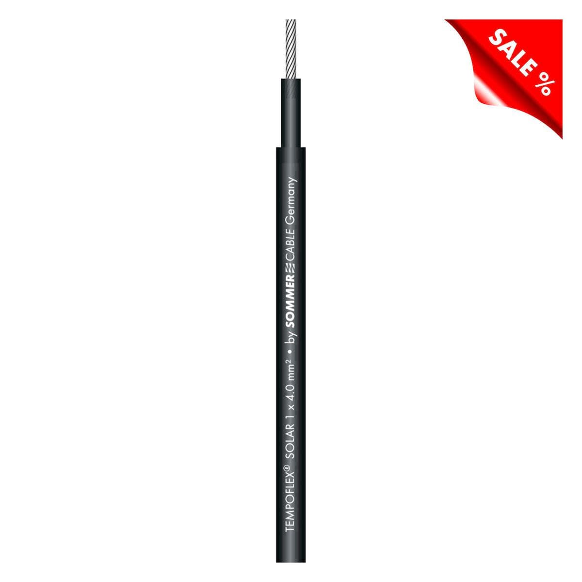 Photo-Voltaic cable Tempoflex Solar; cross-braided HEPR; black, Ø 5,70 mm