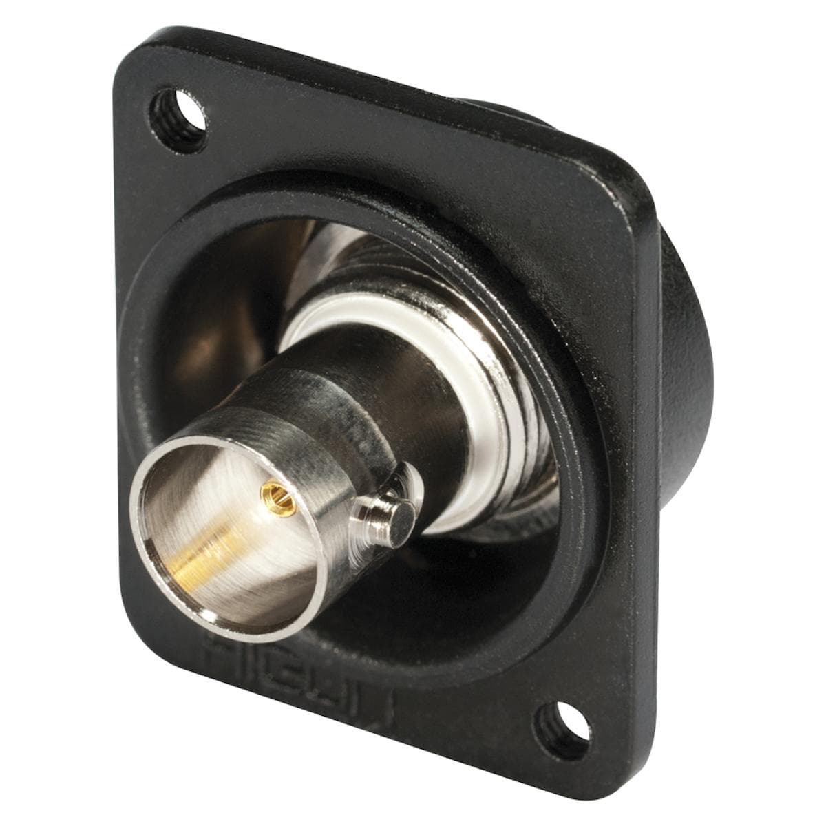 HICON BNC crimp-female connector 1.0/3.2, ground isolated, Type D M3, nickel coloured