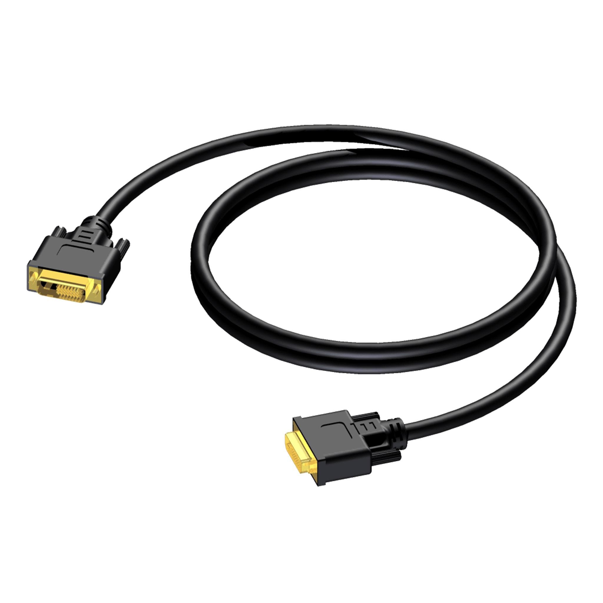 DVI D male - DVI D male - dual link 10 meter - hanger