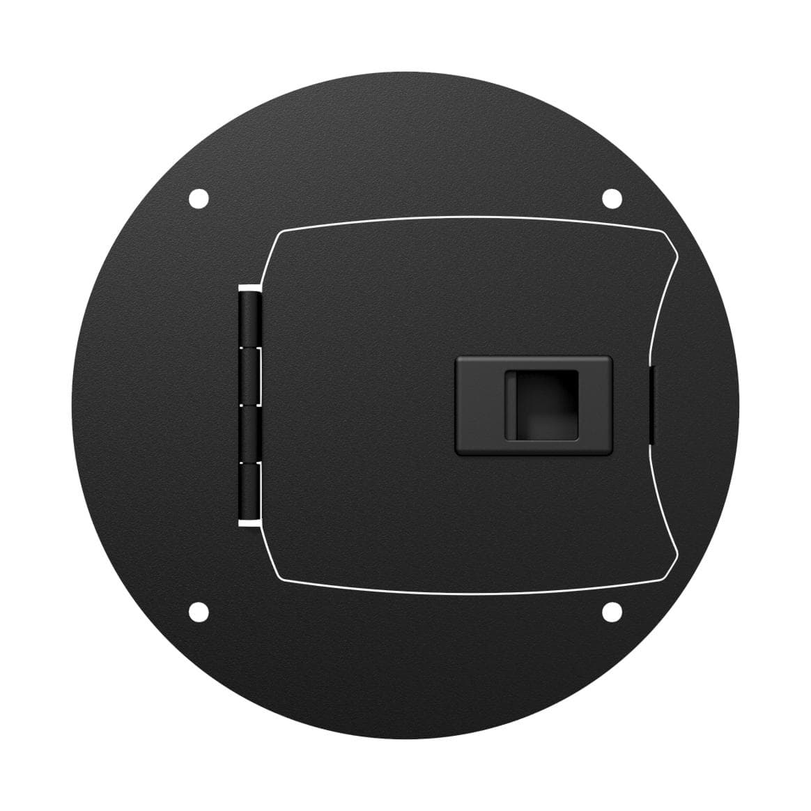 Center connection plate with latchable door