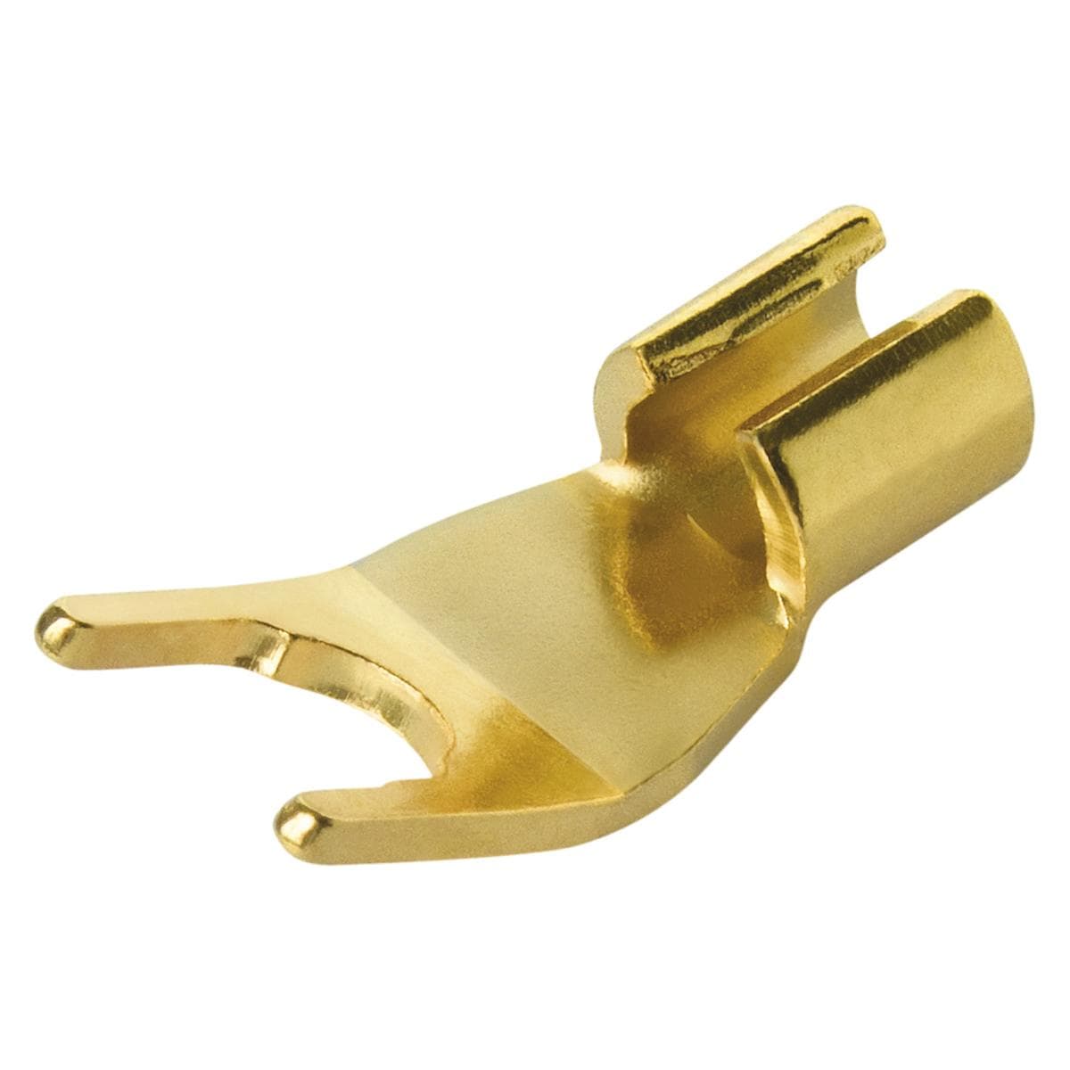 HICON Cable shoe, 1-pol , metal, crimp-male connector, gold plated contact(s), angled, gold