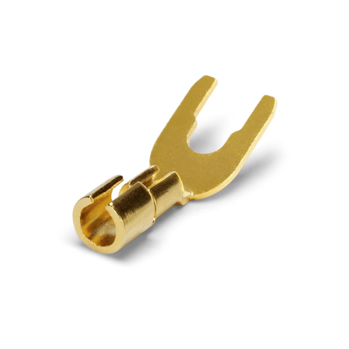 HICON Cable shoe, 1-pol , metal, crimp-male connector, gold plated contact(s), angled, gold