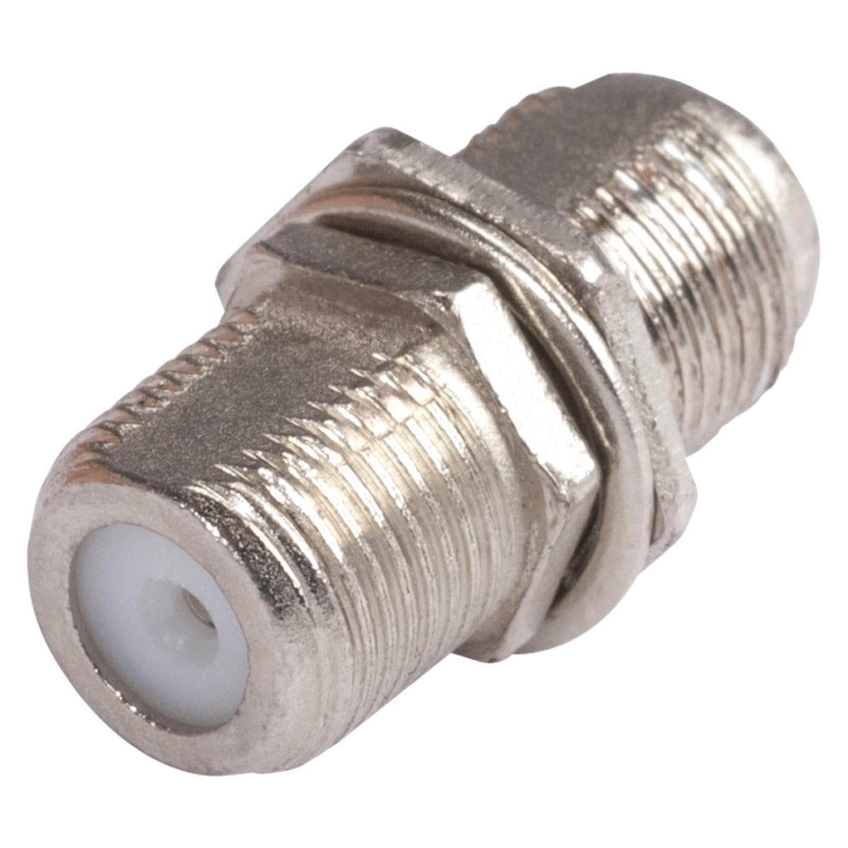 HICON F-plug, 2-pole , metal, Patch-female connector, nickel plated contact(s), screw thread, nickel