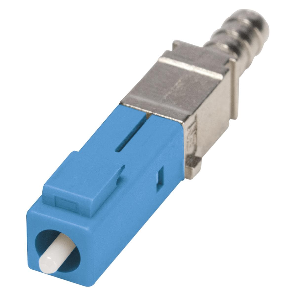 HICON Fiber-LC, plastic, crimp-male connector, straight, blue
