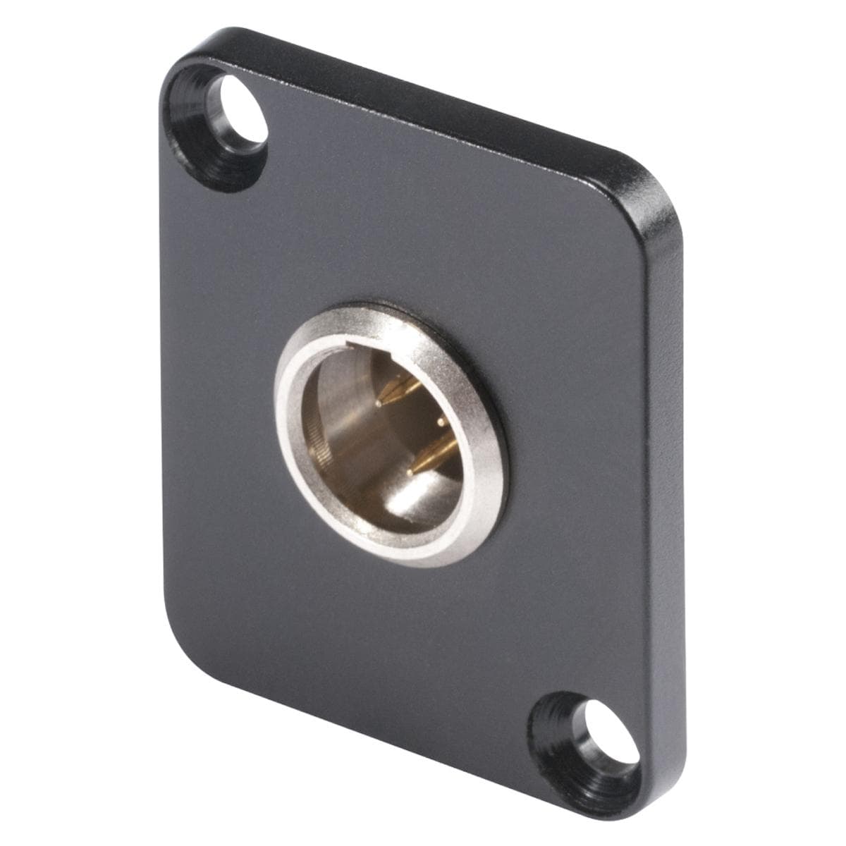 HICON Mini-XLR, 3-pole , metal, Soldering-male connector, gold plated contact(s), Type D, dark grey