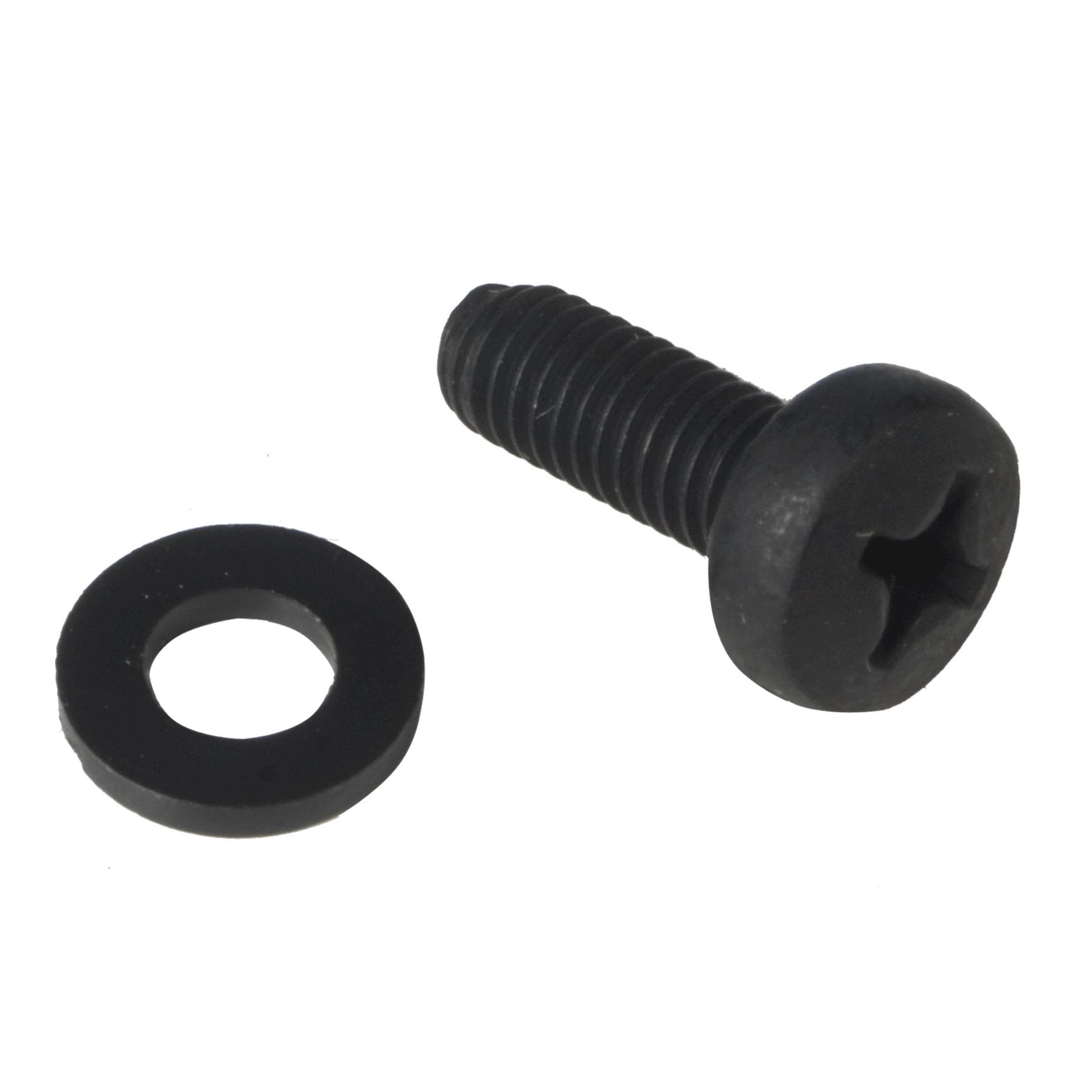Bolt M6 x 16 mm DIN7985 black phosphated + nylon washer