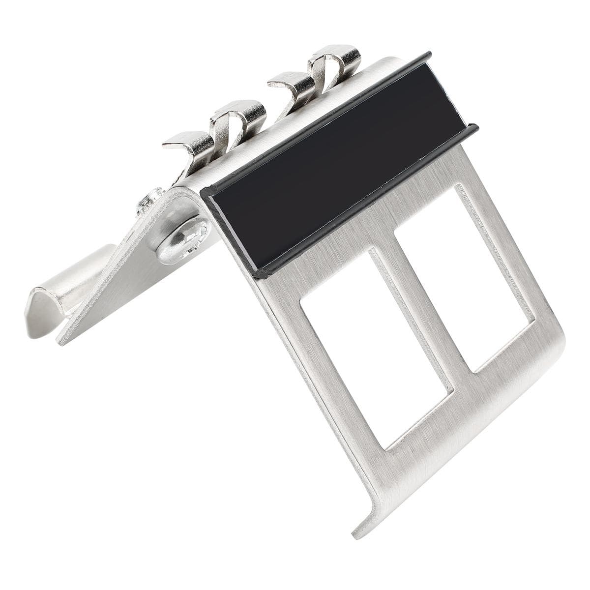 Keystone-holder 2 modules DIN rail, metal