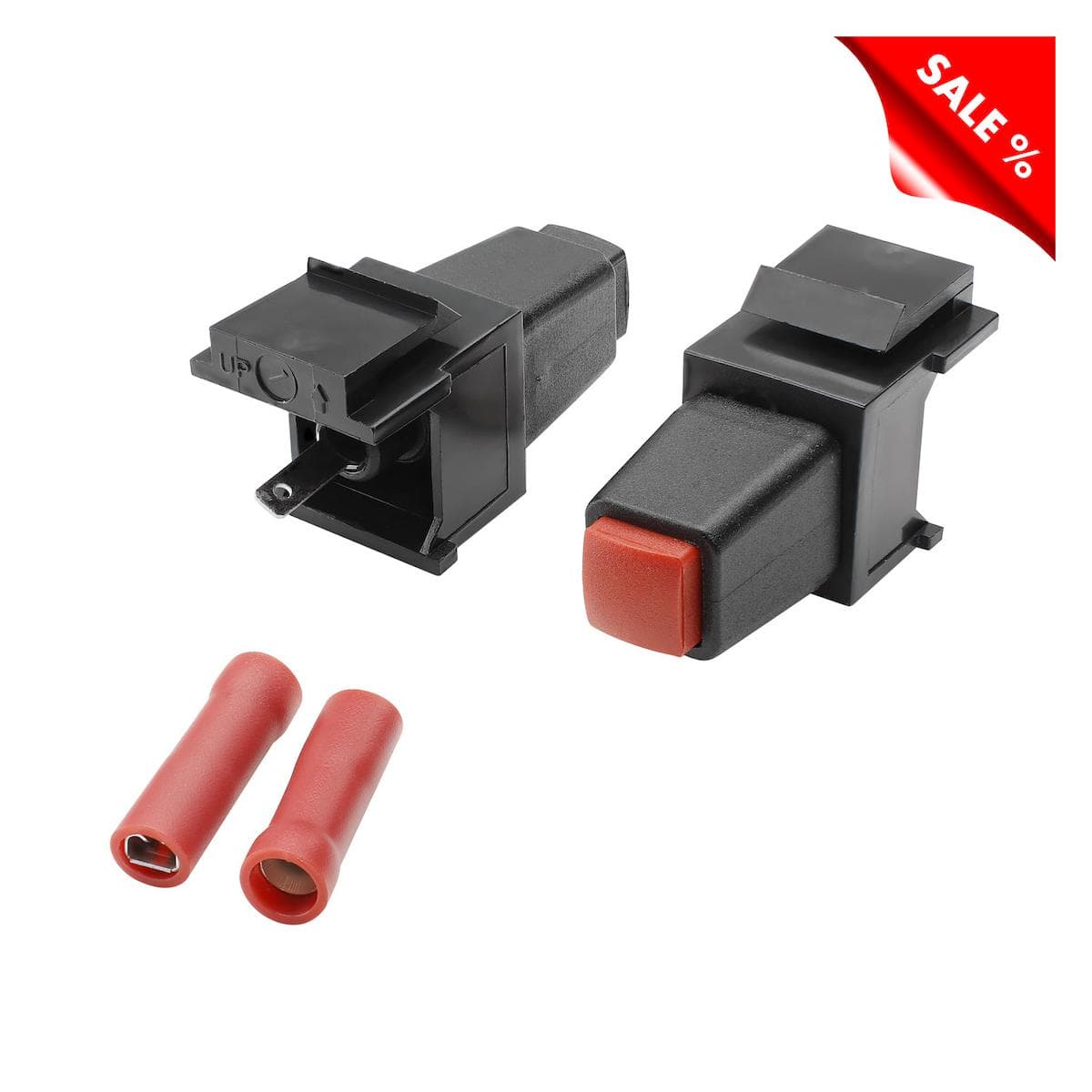 Plastic-mountingfemale connector, clamping terminal max. 1.5 mm², Keystone Clip-In, black