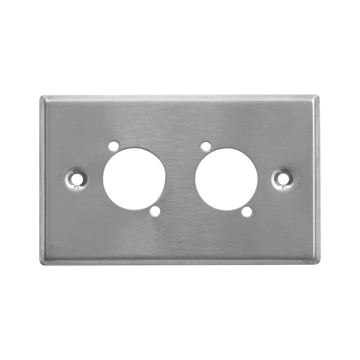 Empty panels for wall, 2 x universal D-hole, width: 114 mm, height: 68 mm, grey