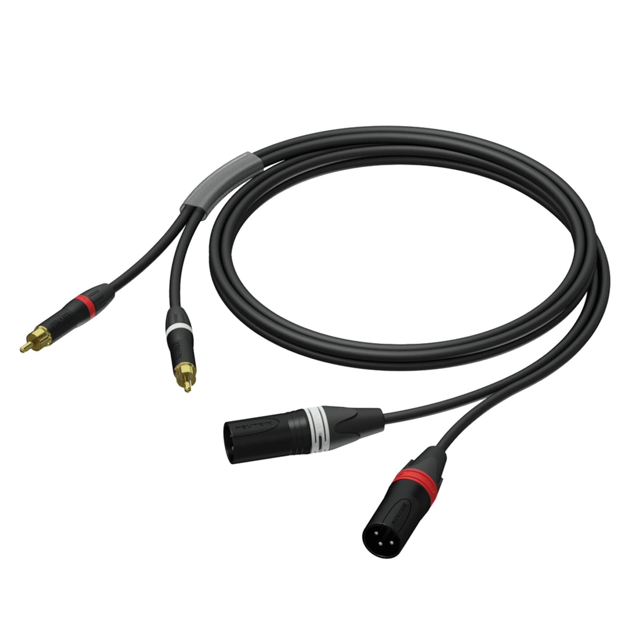 2 x XLR Male - 2 x RCA/Cinch male - UltraFlex™ 3 meter