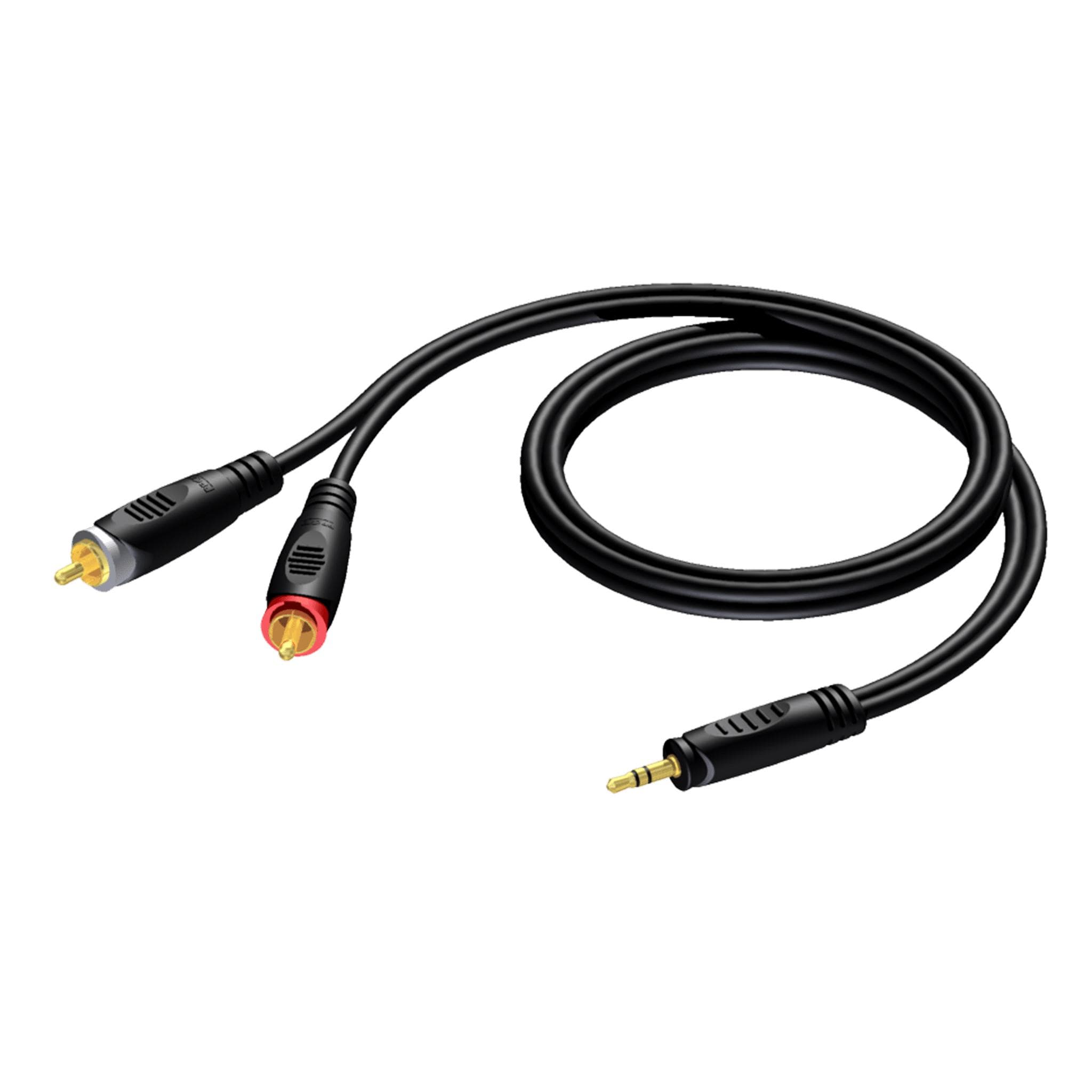 3.5 mm Jack male stereo - 2 x RCA/Cinch male 3 meter