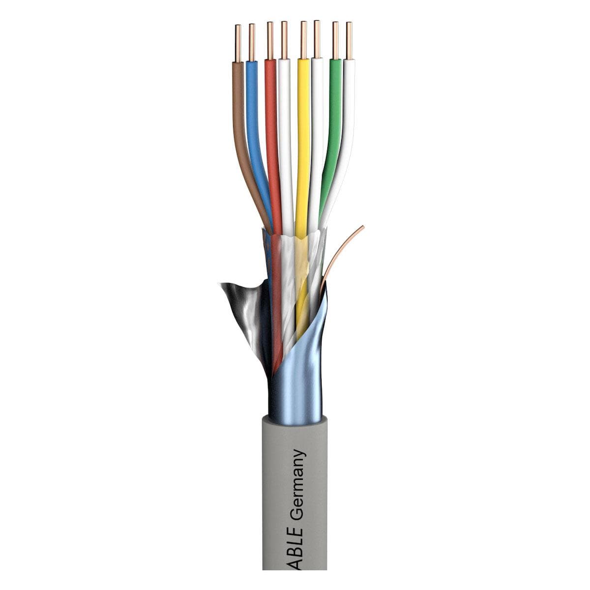 Telecommunication cable Logicable LG; PVC, flame-retardant; grey | 2 x 0,50 mm² x number of pairs |