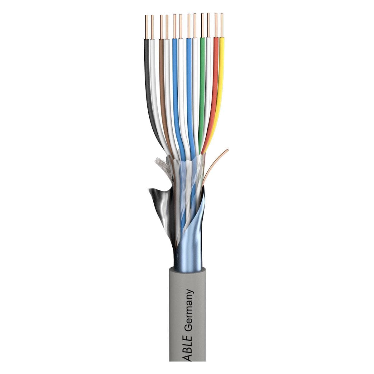 Telecommunication cable Logicable LG; PVC, flame-retardant; grey | 2 x 0,50 mm² x number of pairs |