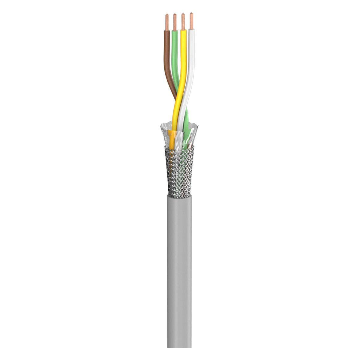 control lead SC-Control Flex; 4 x0,75 mm²; PVC, flame-retardant, Ø 7,00 mm; grey; Eca
