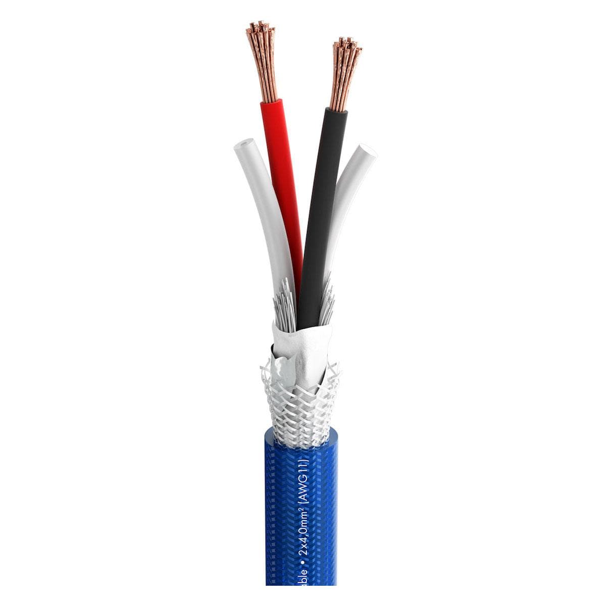 Speaker Cable SC-DUAL BLUE; 2 x 4,00 mm²; S-PVC Ø 15,50 mm; aqua