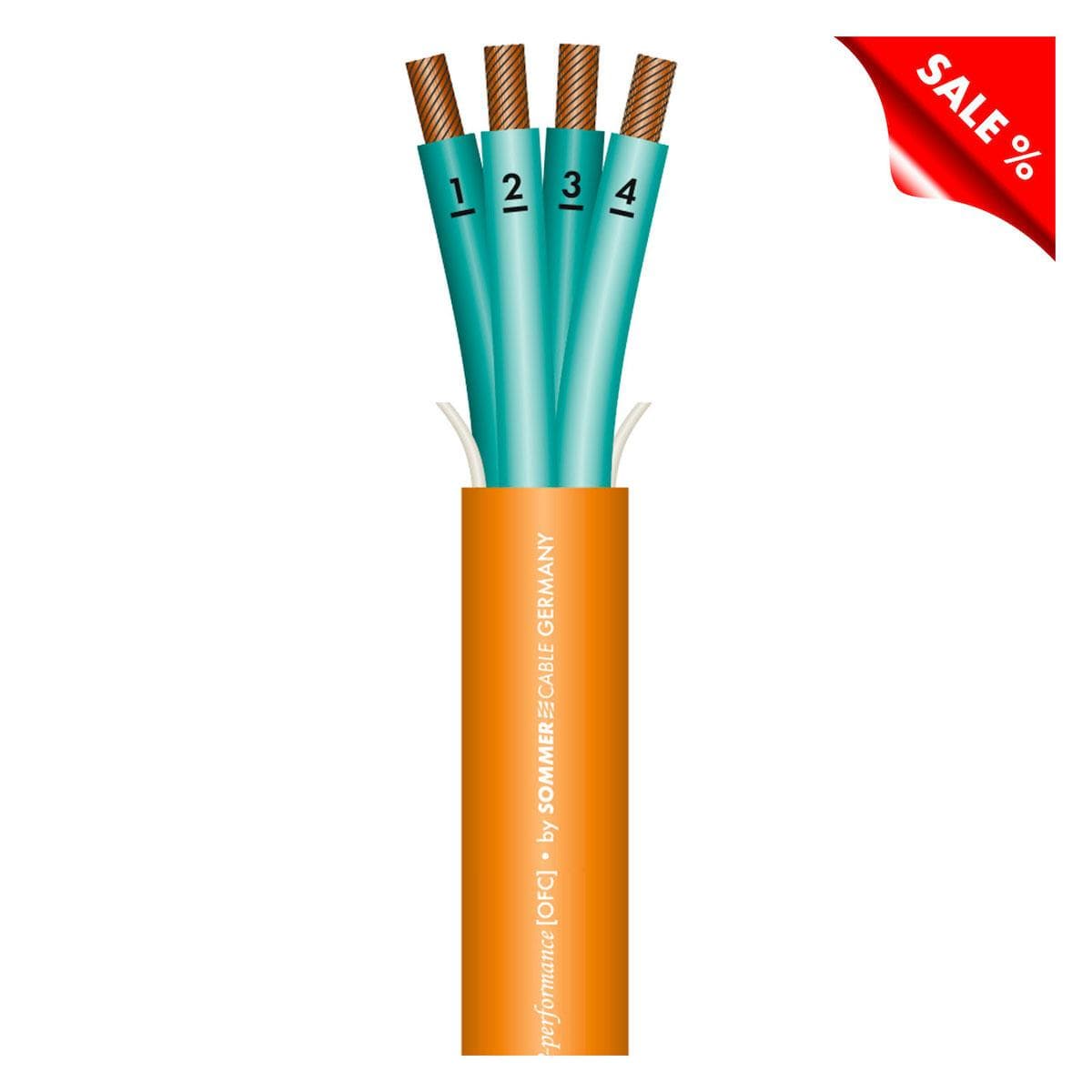 Speaker Cable Elephant Robust SPM440; 4 x 4,00 mm²; FRNC, Silikon Ø 11,00 mm; orange