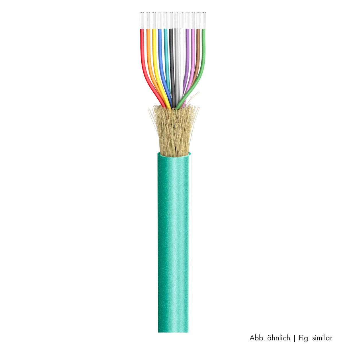 Optical fiber SC-Octopus-G; 8 x 50/125 µm OM3; LSZH Ø 9,10 mm; aqua