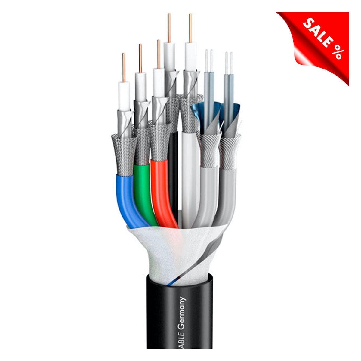 Transit MC5200 Kombi HD-SDI; video: 5 x 0,60/2,80; audio: 2 x 2 x 0,14 mm²; FRNC Ø 15,60 mm; black