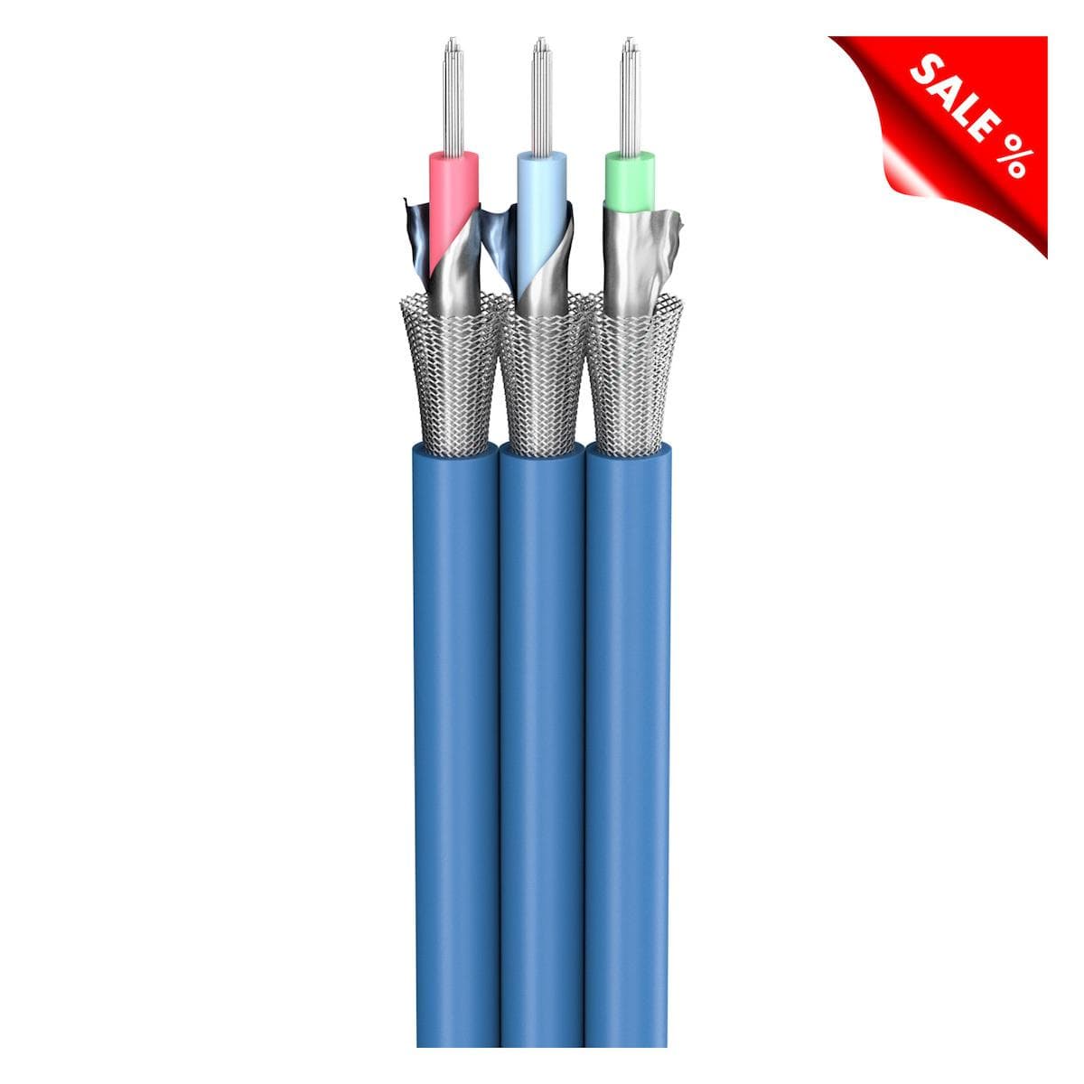 video cable SC-Altera Split; video: 3 x 0,66; PVC; 18 x 6,2 mm; blue, without imprint