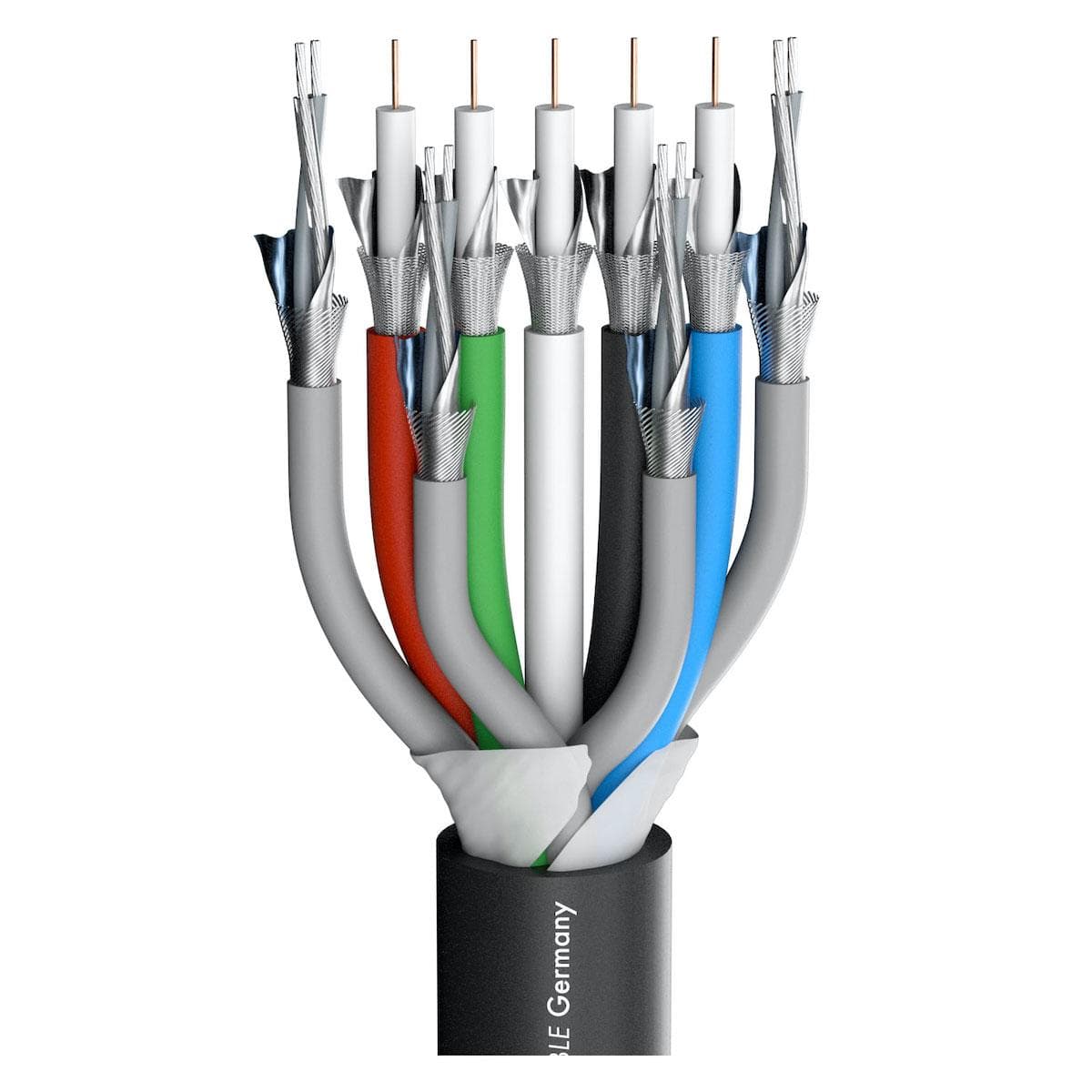 Transit MC5400 Kombi HD-SDI; video: 5 x 0,60/2,80; audio: 4 x 2 x 0,14 mm²; PVC Ø 17,40 mm; black