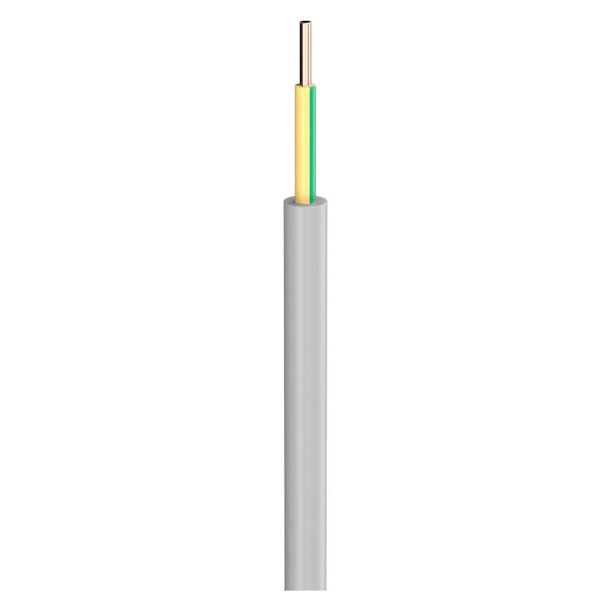Power Lead NYM-J; 1 x 4,00 mm²; PVC, flame-retardant, Ø 6,60 mm; grey; Eca