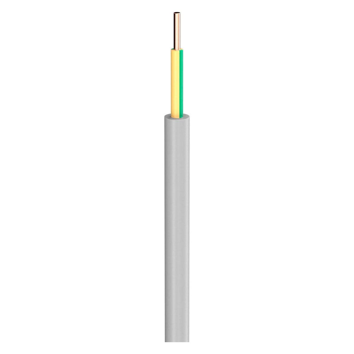 Power Lead NYM-J; 1 x 6,00 mm²; PVC, flame-retardant, Ø 7,00 mm; grey; Eca