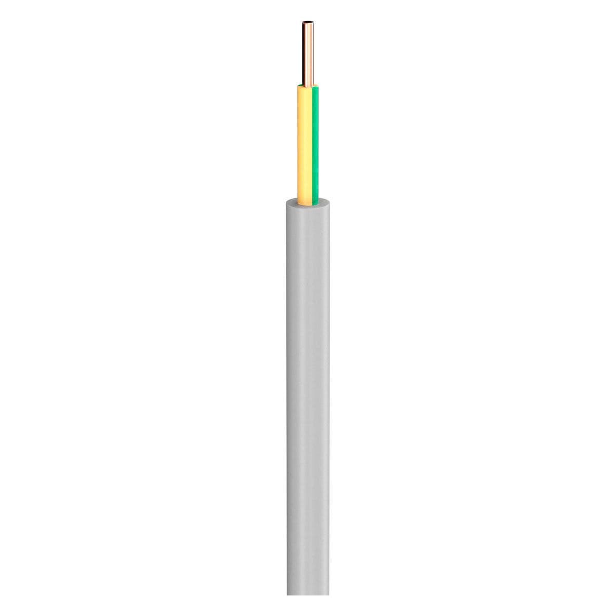 Power Lead NYM-J; 1 x 16,00 mm²; PVC, flame-retardant, Ø 9,70 mm; grey; Eca