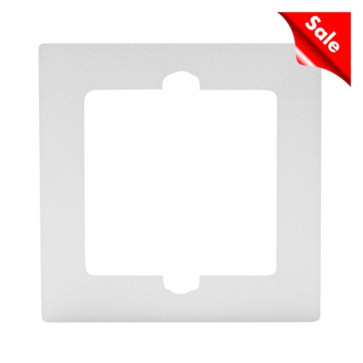 Adapter frame for flush mounting and front panels , scale: 54x54x5,4 mm, plastic, colour: white