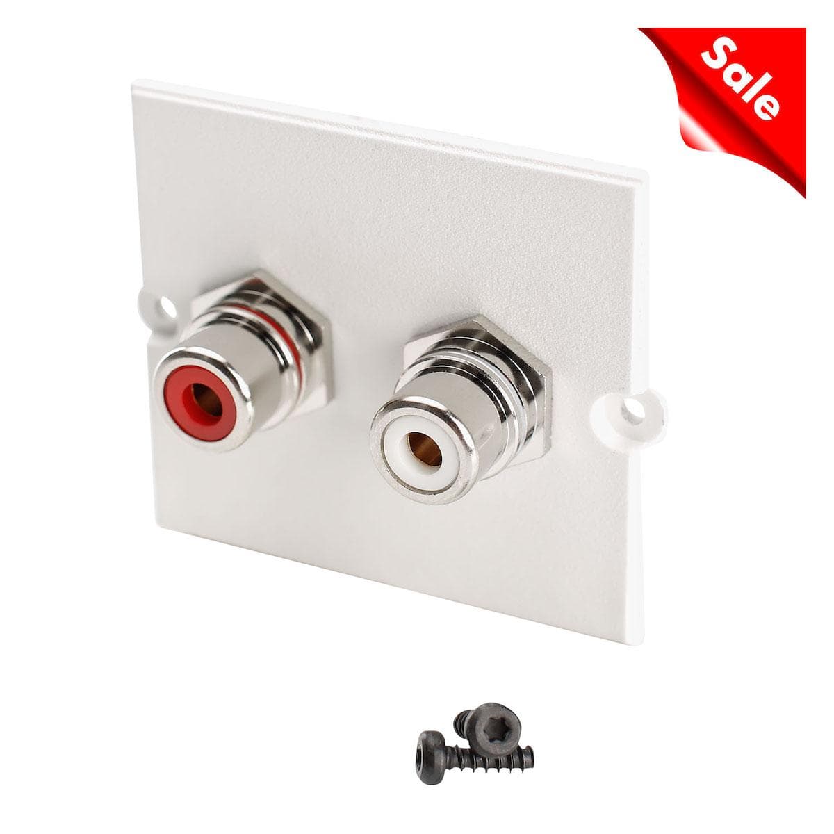 SYSWALL Front panel Front panel 2 x RCA stereo, colour: RAL 9010 pure white