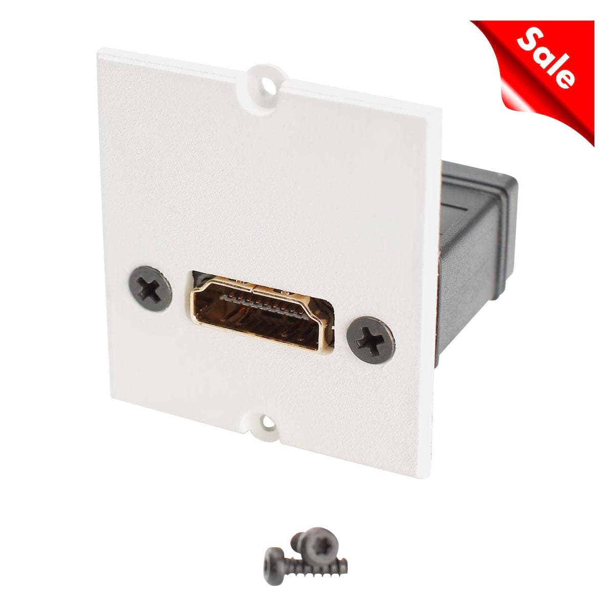 SYSWALL Front panel HDMI female / HDMI female, colour: RAL 9010 pure white