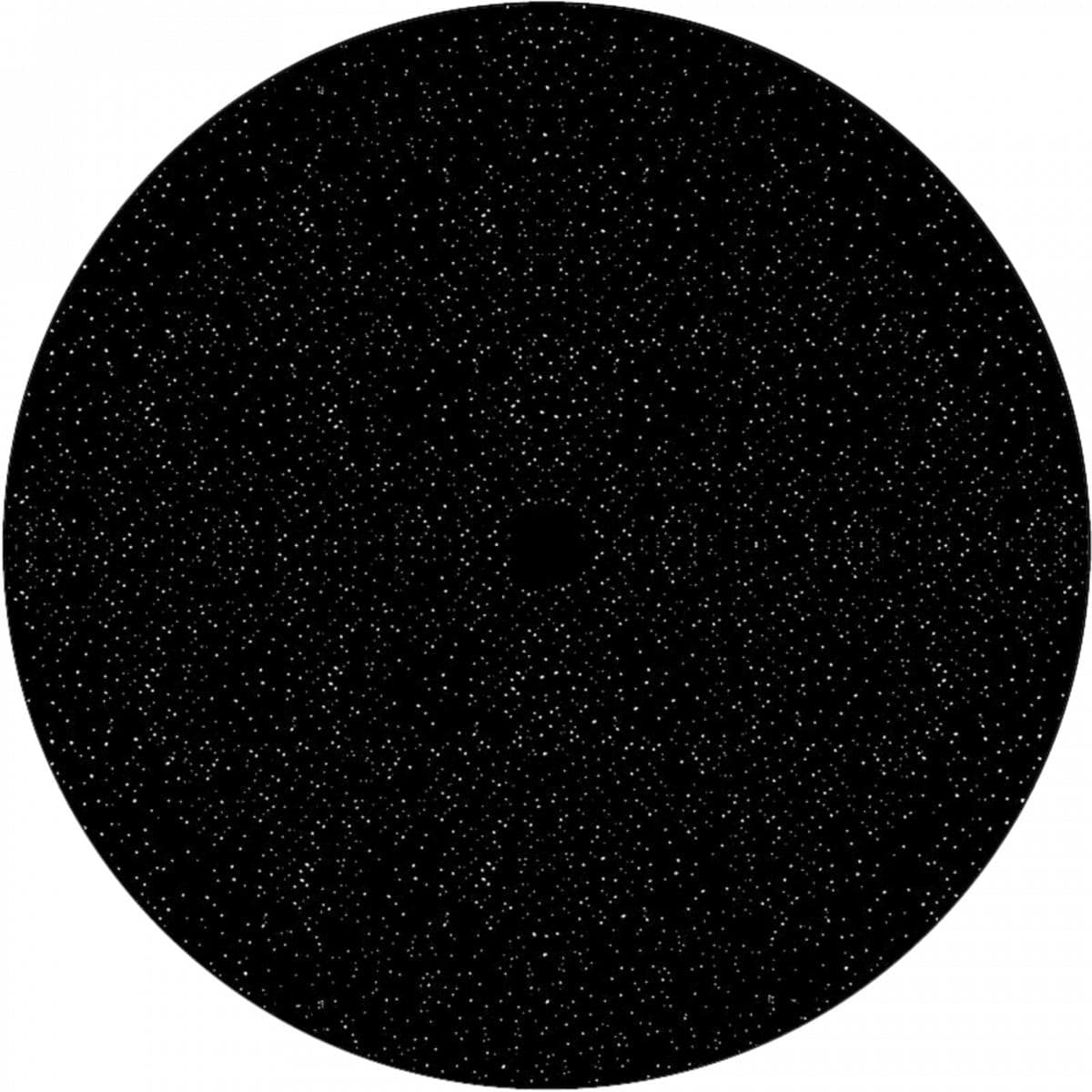 Animation wheel in borosilicate glass. Snowfall black white. Ø E 105 mm