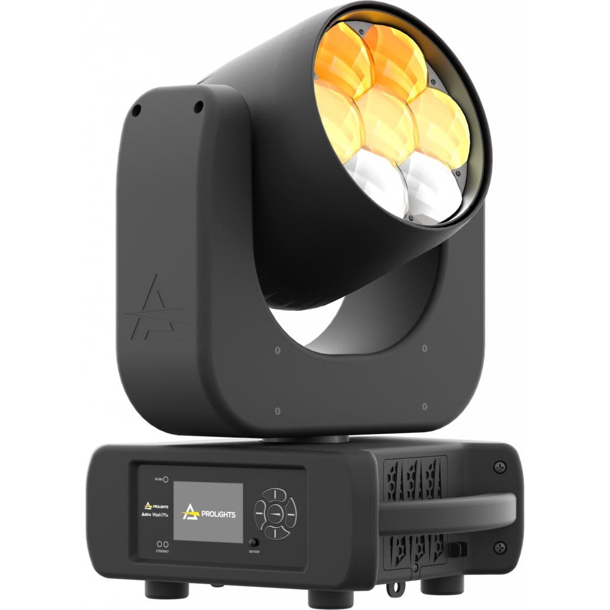 7x40 W RGBW moving wash light with 4°-59° zoom and pixel control