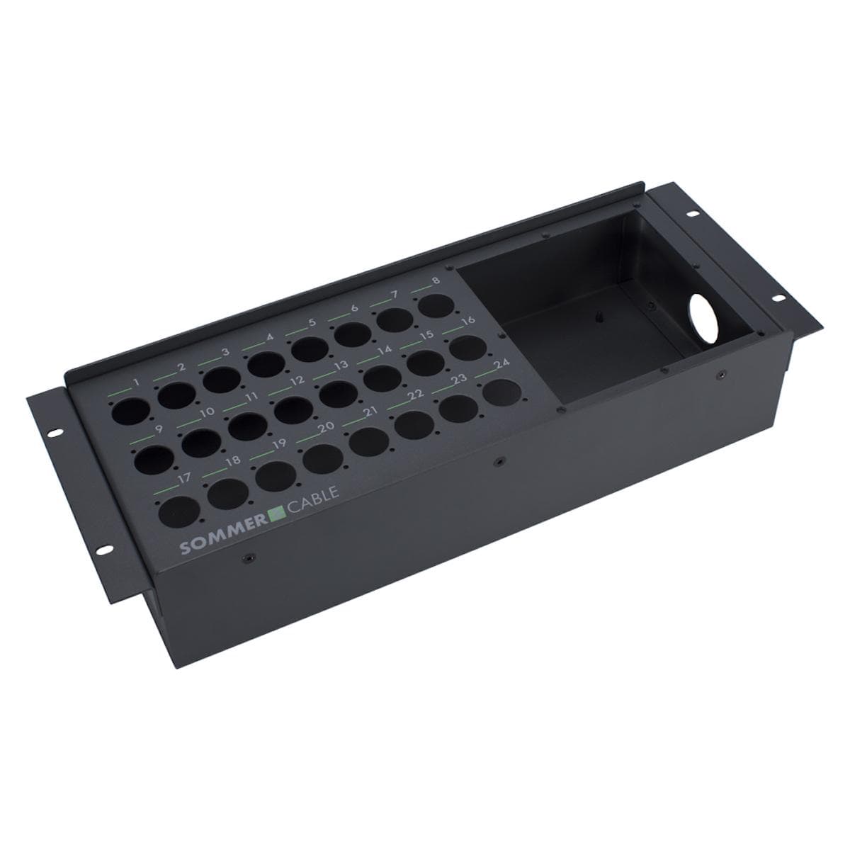 Sommer cable Stagebox empty casing, 19“ BB-SERIES, 24 holes/1 x multipin panel hole, 4 HE, width: 48