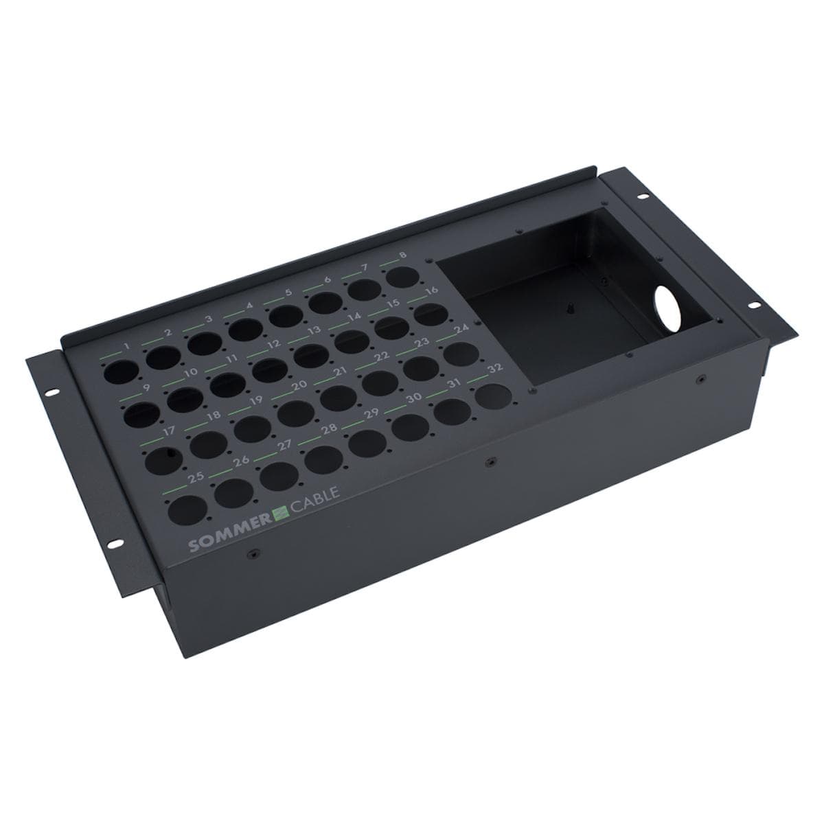 Sommer cable Stagebox empty casing, 19“ BB-SERIES, 32 holes/1 x multipin panel hole, 5 HE, width: 48