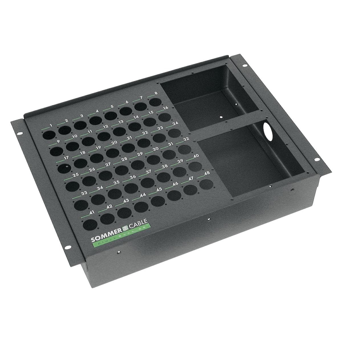 Sommer cable Stagebox empty casing, 19“ BB-SERIES, 48 holes/2 x multipin panel holes, 8 HE, width: 4