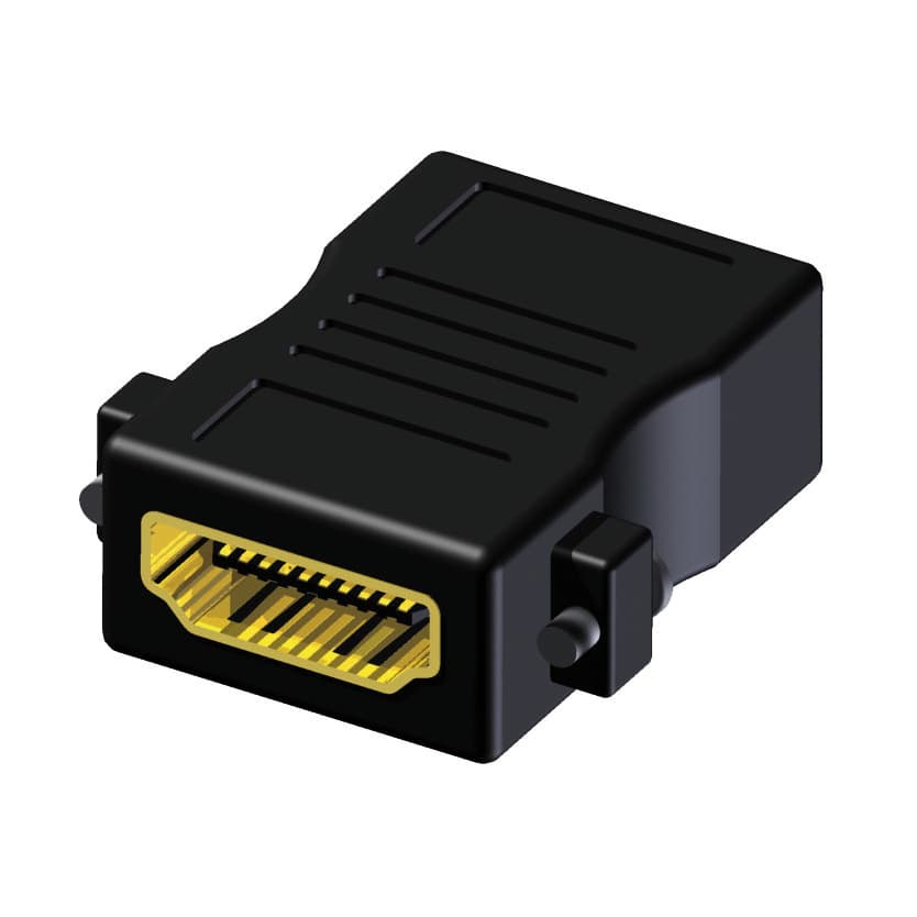 Adapter - HDMI female - HDMI female - Fixscrews