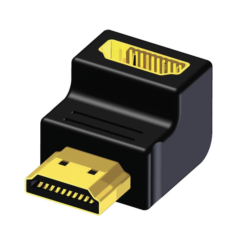 Adapter - HDMI female - HDMI male - 90° angle