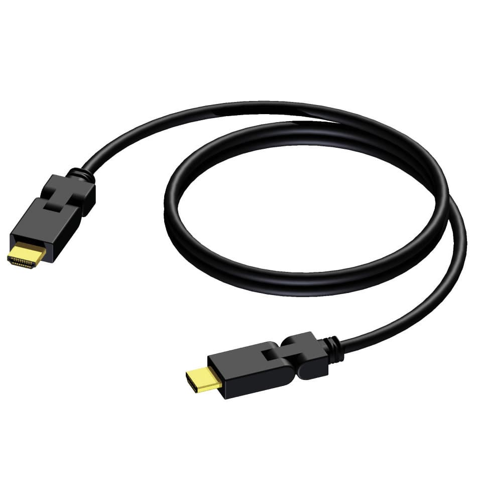 HDMI A male - HDMI A male - swivel connected 2 meter