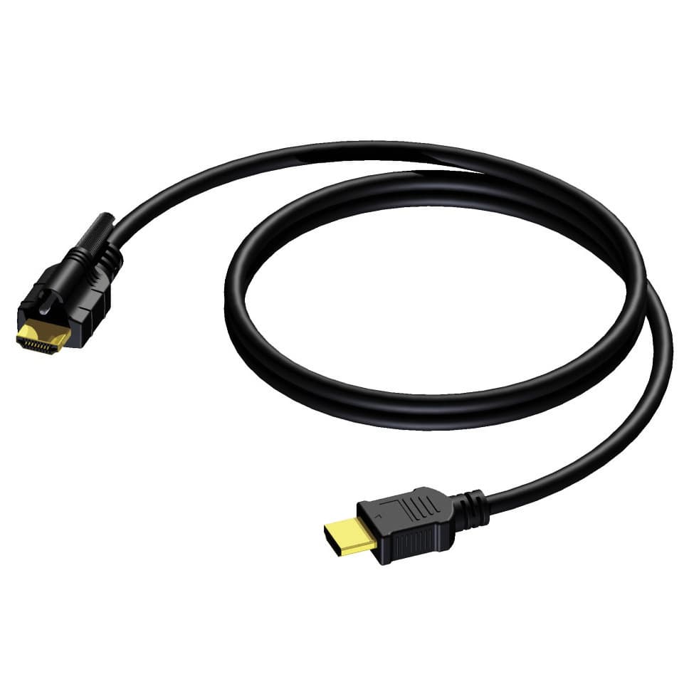 HDMI A male - HDMI A male - single locking 3 meter