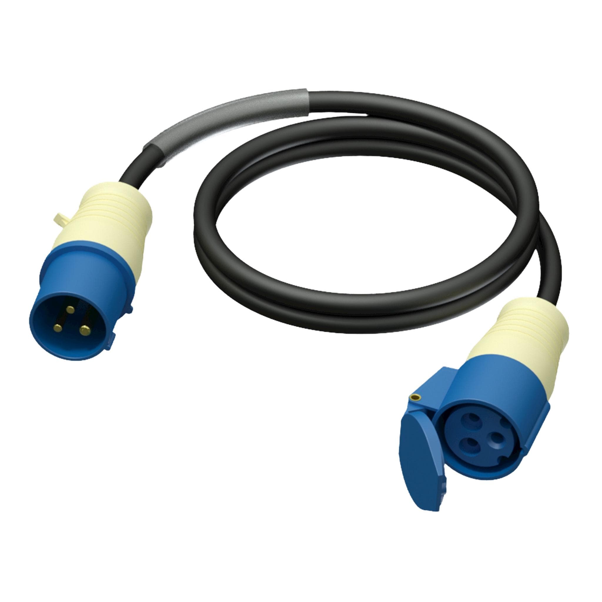 Power cable - cee 16 amp male - cee 16 amp female - 3 x 2.5 mm² 15 meter