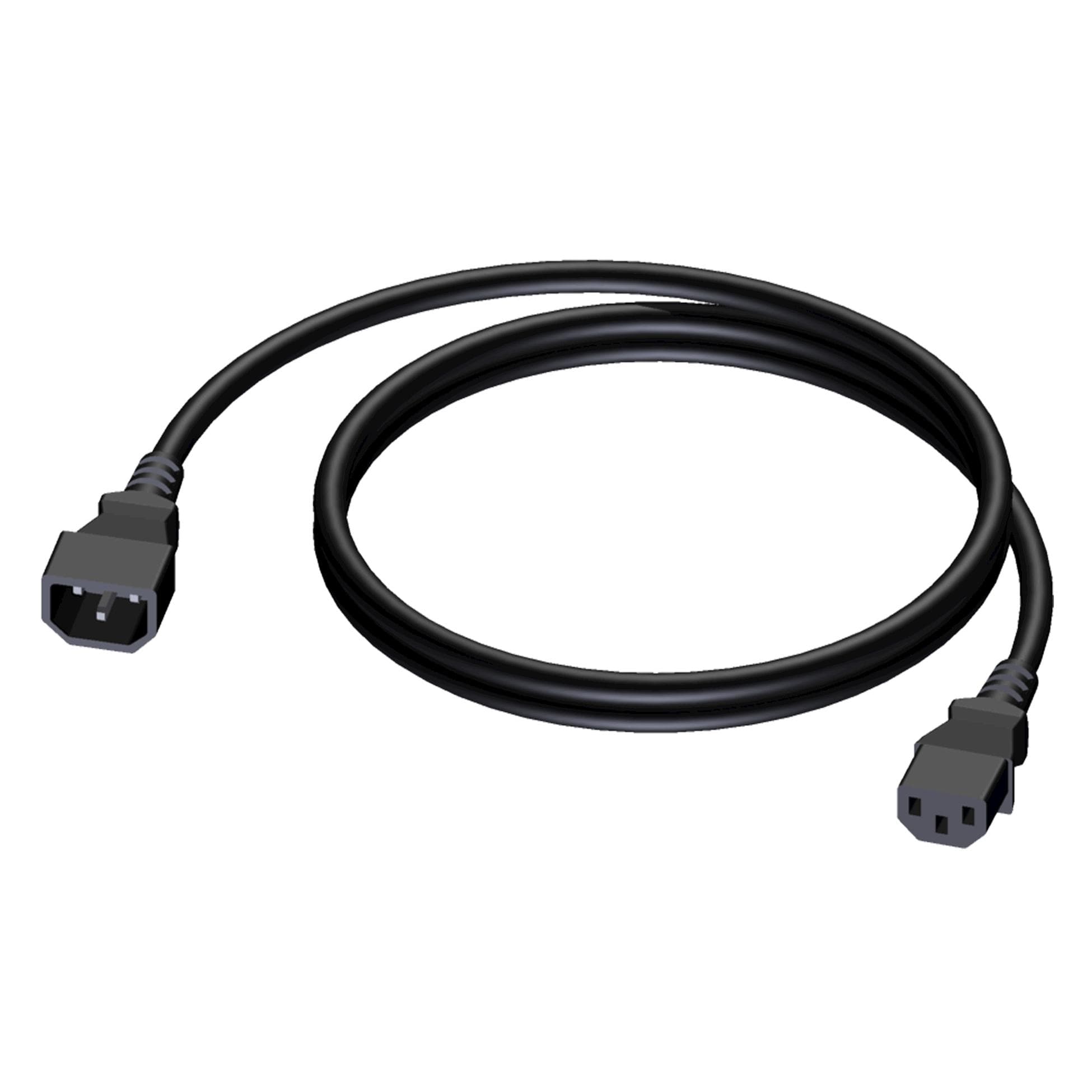 Power cable - euro power male - euro power female - 3 x 1.5 mm² 1,5 meter