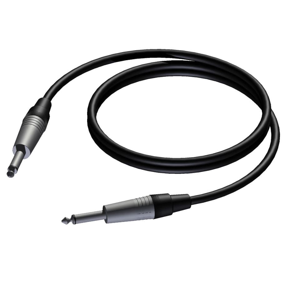 Loudspeaker cable - 6.3 mm Jack male mono 10 meter