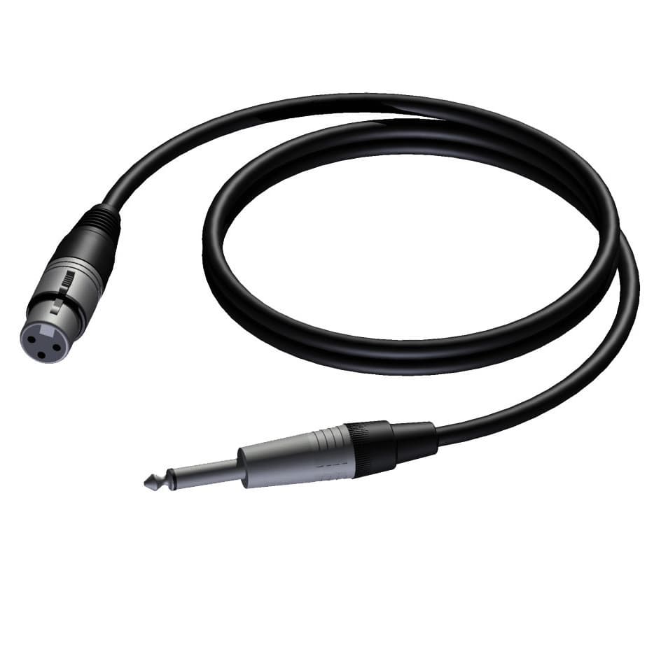 Loudspeaker cable - 6.3 mm Jack male - XLR female 10 meter