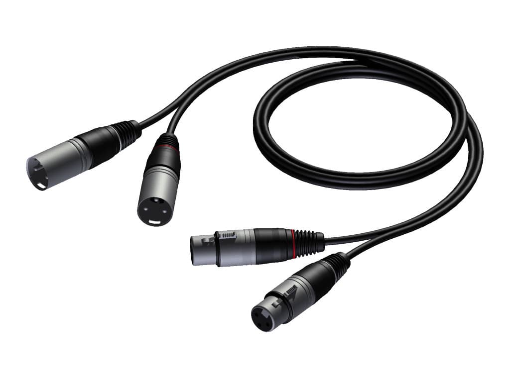 2 x XLR male - 2 x XLR female 1 meter