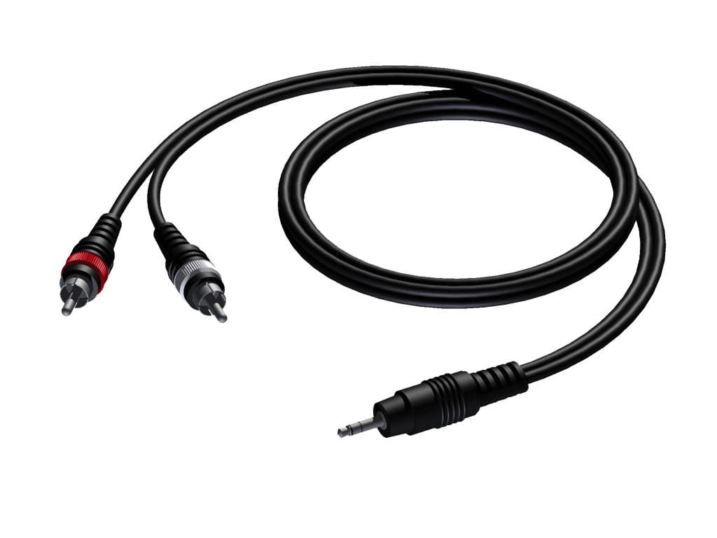 3.5 mm Jack male stereo - 2 x RCA/Cinch male 20 meter