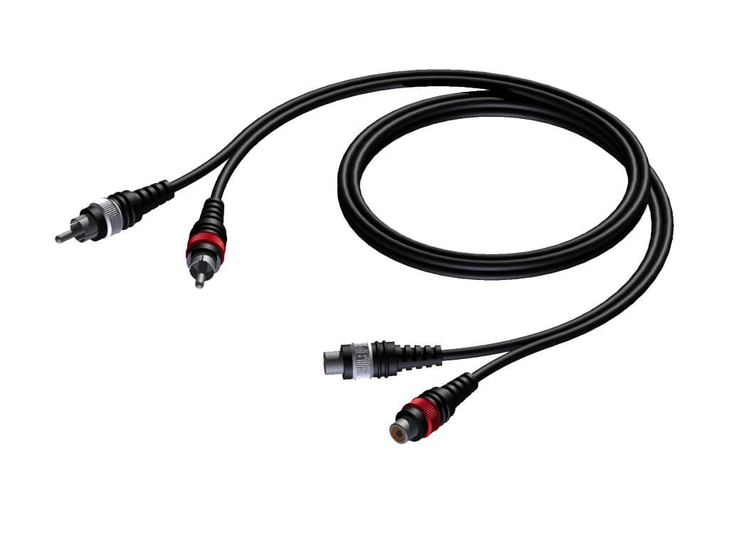 2 x RCA/Cinch female - 2 x RCA/Cinch male 1,5 meter