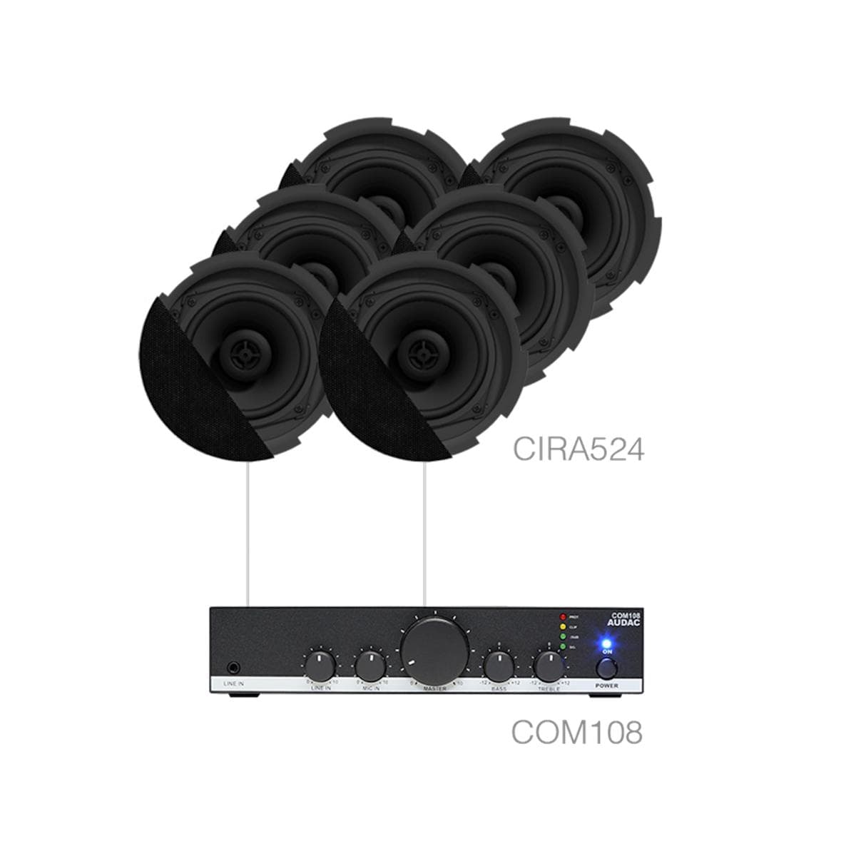 CANTO7.6/B 6 x CIRA524 + COM108 Black version