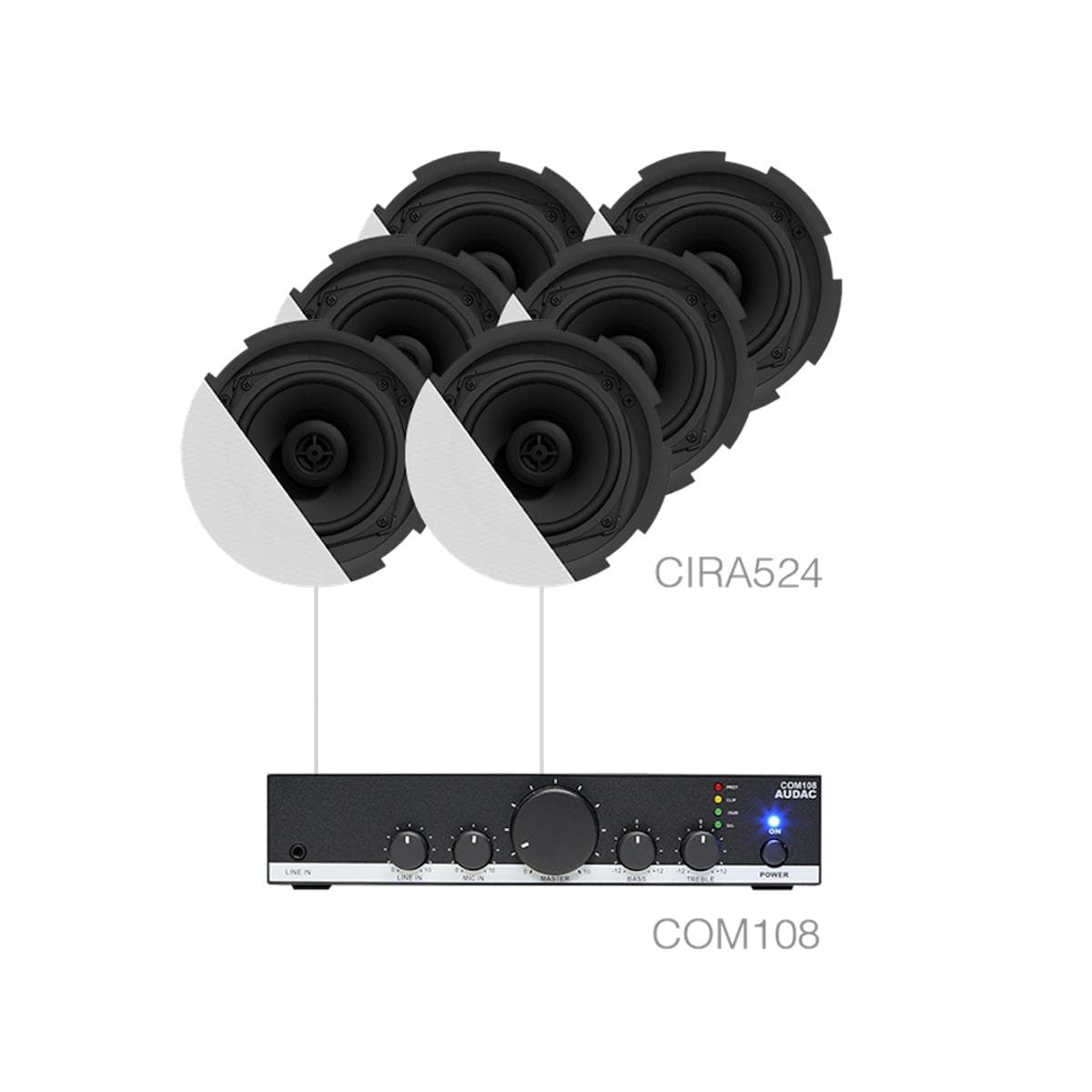 CANTO7.6/W 6 x CIRA524 + COM108 White version