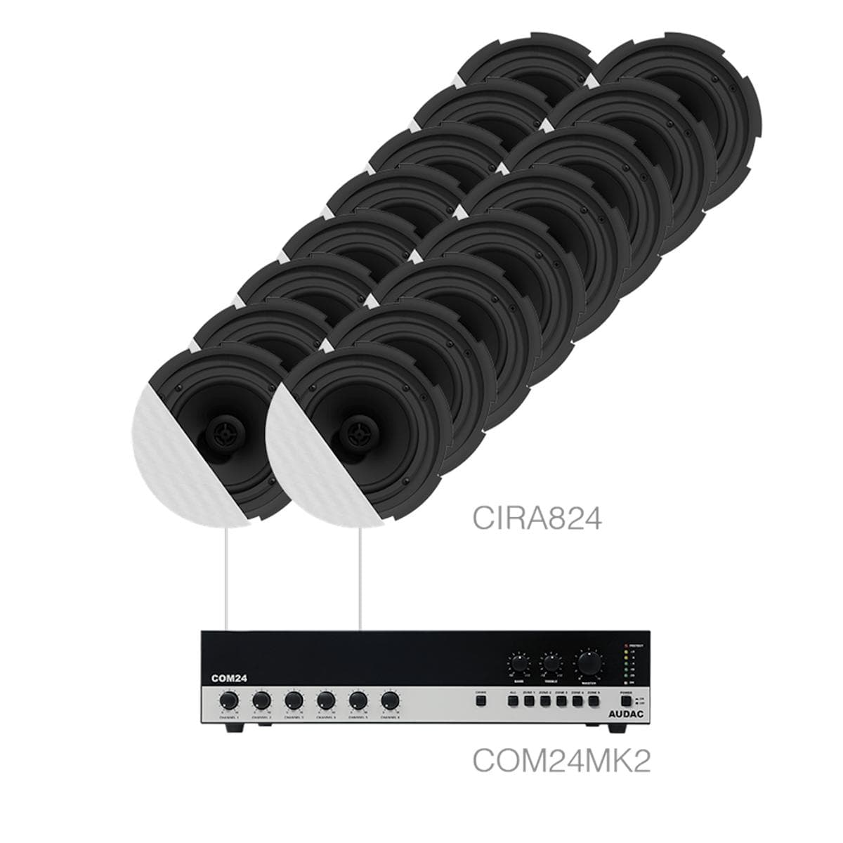 CANTO8.16P/W 16 x CIRA824 + COM24MK2 White version