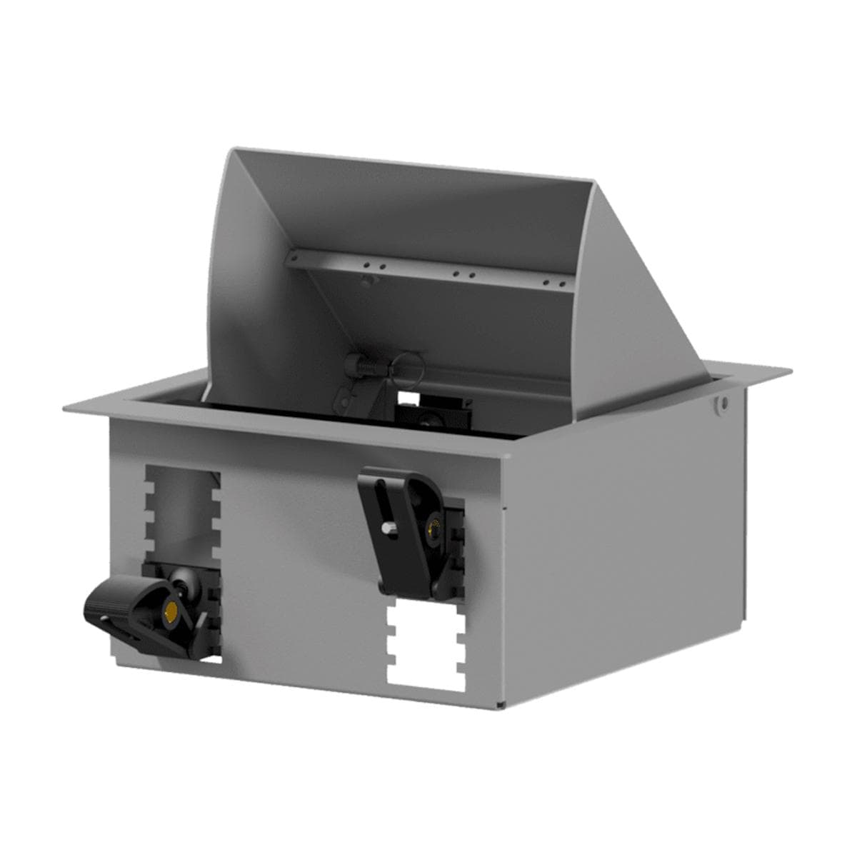 CASY In-table mount box - 4 space Grey version - RAL9006